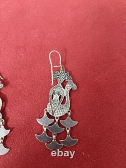Boucles d'oreilles URSS argent 875 soviétique russe ancien accessoires vintage