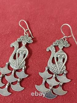 Boucles d'oreilles URSS argent 875 soviétique russe ancien accessoires vintage