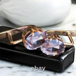 Boucles d'oreilles anciennes Or 583 14K Bijoux Alexandrite Femme Russe URSS Rare Ancien