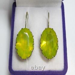 Boucles d'oreilles russes vintage incroyables en argent sterling doré 875 bijoux soviétiques URSS