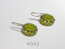 Boucles d'oreilles russes vintage incroyables en argent sterling doré 875 bijoux soviétiques URSS