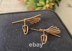 Boucles d'oreilles vintage en or 583 14K, bijoux pour femmes, vis soviétiques russes rares anciennes