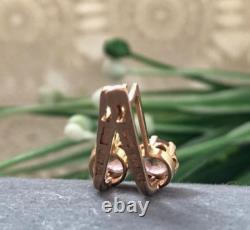 Boucles d'oreilles vintage or 583 saphir bijoux 14K femmes URSS russe soviétique rare