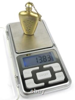 Bouteille Vintage en Argent 875 pour Parfum Plaqué Or Union Soviétique Russe URSS