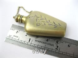 Bouteille Vintage en Argent 875 pour Parfum Plaqué Or Union Soviétique Russe URSS