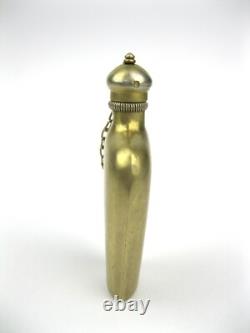 Bouteille Vintage en Argent 875 pour Parfum Plaqué Or Union Soviétique Russe URSS