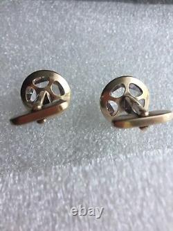Boutons de manchette en cristal de roche argent 875 argent soviétique russe URSS vintage URAL 11grm