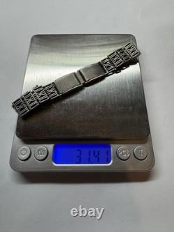 Bracelet rare en argent soviétique 875 pour montre, poignet 17 mm, luxe vintage russe