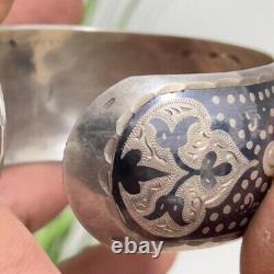 Bracelet vintage en argent 875 de l'URSS russe soviétique pour femmes, rare, 39 grammes