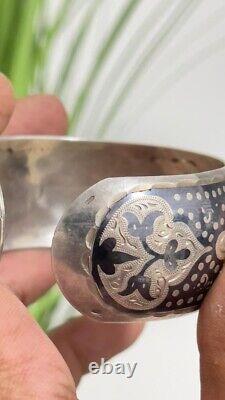 Bracelet vintage en argent 875 de l'URSS russe soviétique pour femmes, rare, 39 grammes