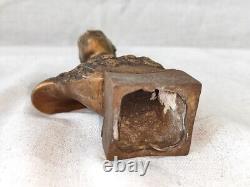 Buste de sculpture soviétique russe de l'URSS, figurine en bronze du général Joukov de la Seconde Guerre mondiale, vintage
