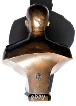 Buste en bronze impérial russe soviétique du roi royal Nicolas II Romanov, prix de guerre de la Première Guerre mondiale