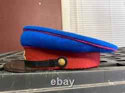 CASQUETTE DE CHAMP VISOR D'OFFICIER NKVD SOVIÉTIQUE RUSSE M1941 AVEC INSIGNE - MOYENNE