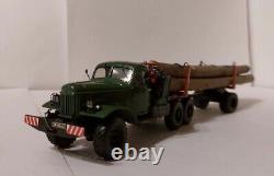 Camion de bois soviétique / URSS russe ZIL-157 1/43 Laboratoire de Saratov/SarLab