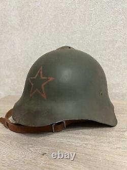 Casque 1936 en acier SSh 36 de la Seconde Guerre mondiale Original Militaire Soviétique de l'Armée Russe RKKA WW2