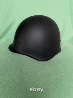 Casque en acier noir SSh-40 des Marines d'infanterie navale soviétiques russes de l'URSS. Ancre