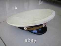 Casquette à visière d'officier de marine russe vintage de l'URSS, Union soviétique
