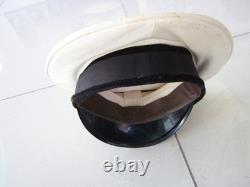 Casquette à visière d'officier de marine russe vintage de l'URSS, Union soviétique