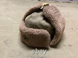 Casquette d'hiver Ushanka soviétique russe M1935 de la Seconde Guerre mondiale - Taille Large 3, 58-59