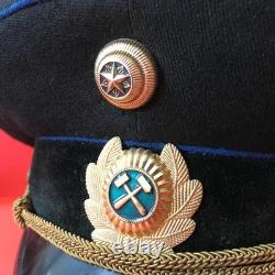 Casquette du ministère soviétique du charbon de l’URSS russe, provenant du Donbass
