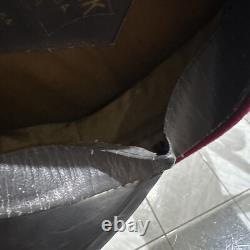 Casquette générale soviétique russe vintage avec passepoil framboise 1960