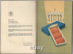 Catalogue de cosmétiques de luxe pour femmes soviétiques de l'URSS des années 1950, avec illustrations en couleur.