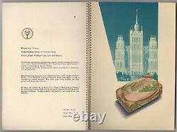 Catalogue de cosmétiques fantaisie pour femmes soviétiques russes des années 1950 avec illustrations en couleur