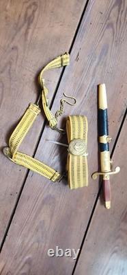 Ceinture de cérémonie de sabre des officiers de la marine soviétique originale URSS russe 1954