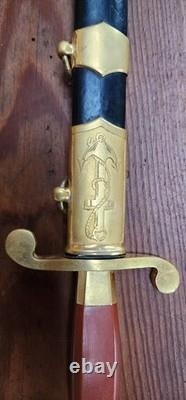 Ceinture de cérémonie de sabre des officiers de la marine soviétique originale URSS russe 1954
