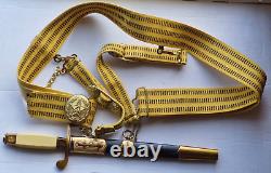 Ceinture de cérémonie des officiers de la marine soviétique originale Dague URSS russe