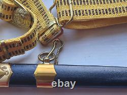Ceinture de cérémonie des officiers de la marine soviétique originale Dague URSS russe