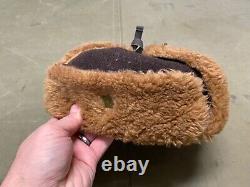 Chapeau Ushanka d'hiver soviétique russe de la Seconde Guerre mondiale M1935 & étoile - taille large 3, 58-59