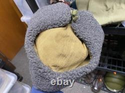 Chapeau d'hiver Ushanka soviétique russe M1935 de la Seconde Guerre mondiale & étoile - taille grande 4, 59-60