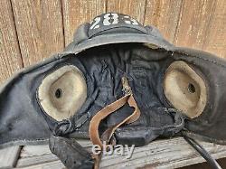 Chapeau de tankiste de l'armée soviétique original TSH 3 URSS russe