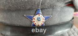 Chapeau de visière de milice soviétique russe original M1931
