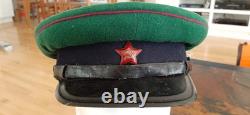 Chapeau de visière des gardes-frontières soviétiques russes de la Seconde Guerre mondiale