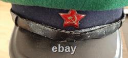 Chapeau de visière des gardes-frontières soviétiques russes de la Seconde Guerre mondiale