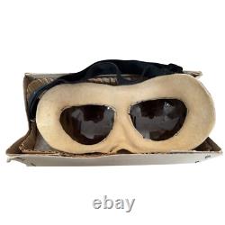 Coffret Cadeau Aviateur Soviétique URSS Russe Casque en Cuir Gants Lunettes Boîte en Bois