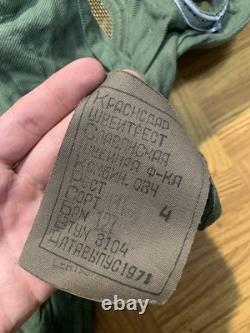 Costume de protection contre les radiations micro-ondes militaires de l'Armée soviétique russe de l'URSS 1971 Taille 4