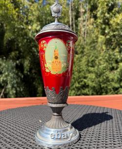 Coupe trophée commémorative de sport vintage rare russe soviétique URSS des années 1950-60