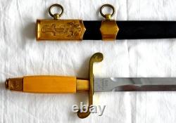Dague de la Marine Soviétique Russe Médaille Pin de Parade Militaire Dirk Bulat Steal Award