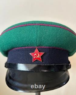 Défilé de la Garde Frontalière Soviétique Russe / Casquette de Service Visor