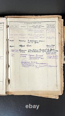 Dossier personnel de l'officier soviétique lieutenant-colonel Réprimé 1937 URSS Russe