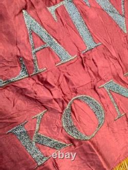 Drapeau ou bannière brodée vintage de la WWII URSS Russie, broderie de l'Union soviétique