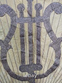 Drapeau ou bannière brodée vintage de la WWII URSS Russie, broderie de l'Union soviétique