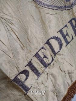 Drapeau ou bannière brodée vintage de la WWII URSS Russie, broderie de l'Union soviétique