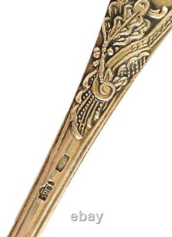ENSEMBLE DE CUILLÈRES EN ARGENT STERLING 875 RUSSES DE L'UNION SOVIÉTIQUE KIIV 8 AVEC MONOGRAMME