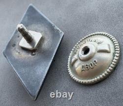Écusson en émail original de l'Académie Militaire des Rhombes Argentés Soviétiques Russes URSS Rare