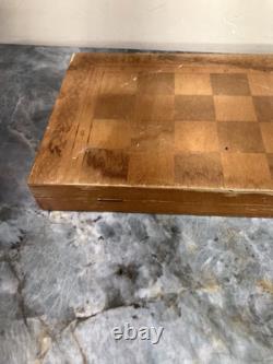 Ensemble d'échecs en bois soviétique URSS russe complet, sculpté à la main, peint, art ethnique