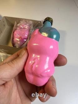 Ensemble d'ornements de Noël en verre russe vintage de l'URSS TROIS PETITS COCHONS Konakovo NOS